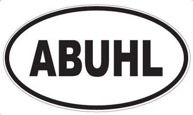 ABUHL - Oval Sticker