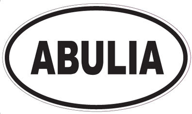 ABULIA - Oval Sticker