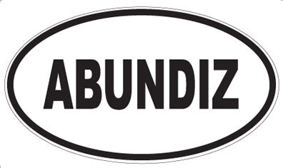 ABUNDIZ - Oval Sticker
