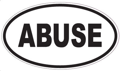 ABUSE - Oval Sticker