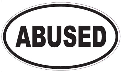 ABUSED - Oval Sticker