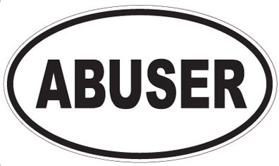 ABUSER - Oval Sticker