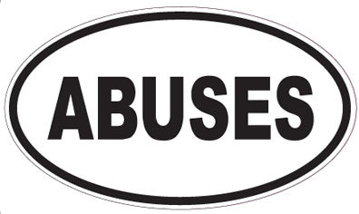 ABUSES - Oval Sticker
