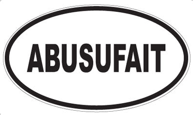 ABUSUFAIT - Oval Sticker
