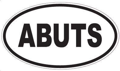 ABUTS - Oval Sticker