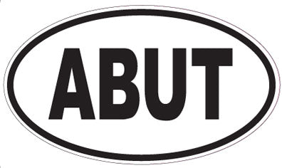 ABUT - Oval Sticker