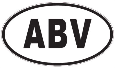 ABV - 3 Letter Initials Oval Sticker