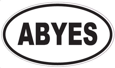 ABYES - Oval Magnet