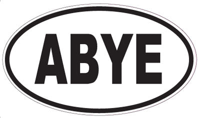 ABYE - Oval Sticker