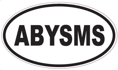 ABYSMS - Oval Sticker