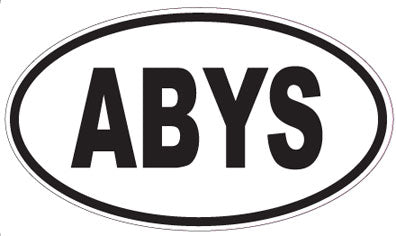 ABYS - Oval Sticker