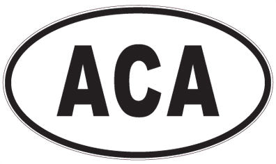 ACA - 3 Letter Initials Oval Sticker