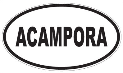 ACAMPORA - Oval Sticker