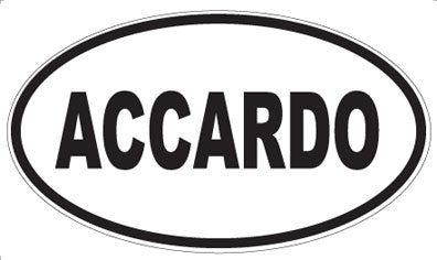 ACCARDO - Oval Sticker