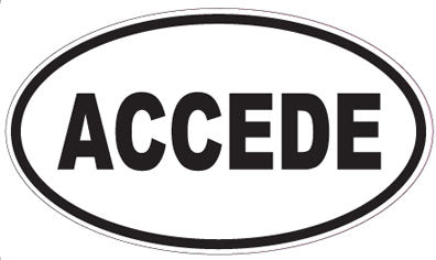 ACCEDE - Oval Sticker
