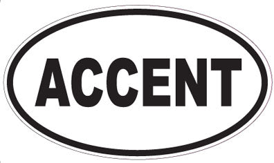 ACCENT - Oval Sticker