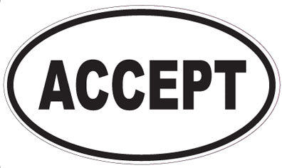 ACCEPT - Oval Sticker