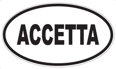 ACCETTA - Oval Sticker