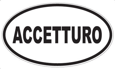 ACCETTURO - Oval Sticker
