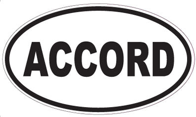 ACCORD - Oval Sticker