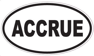 ACCRUE - Oval Sticker