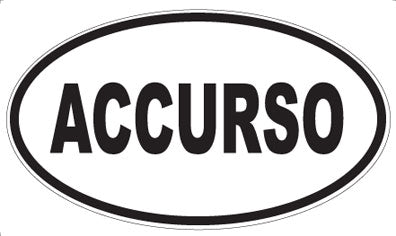 ACCURSO - Oval Sticker