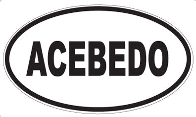 ACEBEDO - Oval Sticker