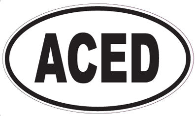 ACED - Oval Sticker