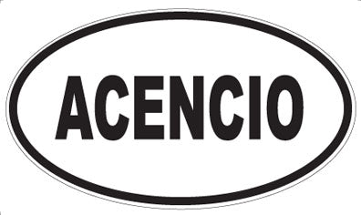 ACENCIO - Oval Sticker