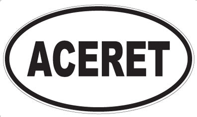 ACERET - Oval Sticker