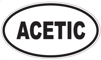 ACETIC - Oval Sticker