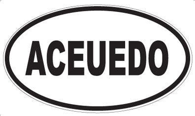 ACEUEDO - Oval Sticker