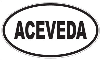 ACEVEDA - Oval Sticker