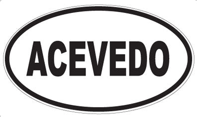 ACEVEDO - Oval Magnet