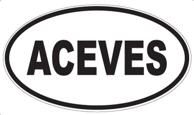 ACEVES - Oval Magnet
