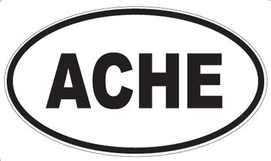 ACHE - Oval Sticker