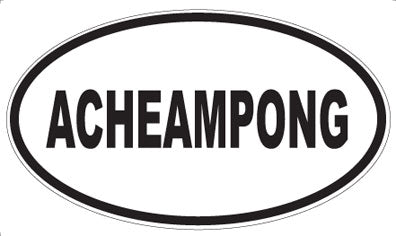 ACHEAMPONG - Oval Sticker