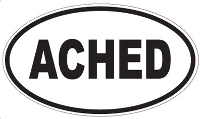 ACHED - Oval Sticker
