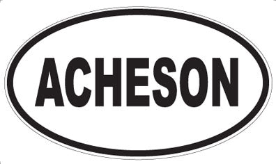 ACHESON - Oval Sticker