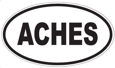 ACHES - Oval Magnet