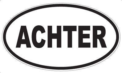 ACHTER - Oval Magnet