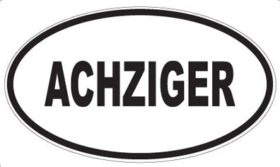 ACHZIGER - Oval Sticker