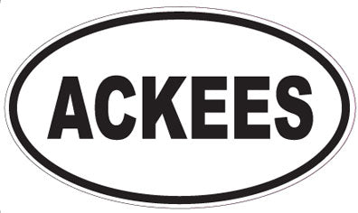 ACKEES - Oval Sticker