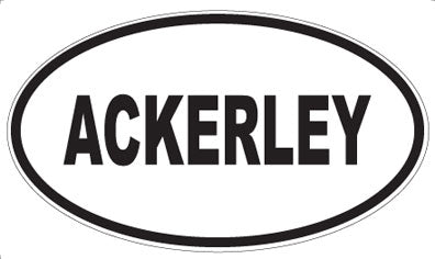 ACKERLEY - Oval Sticker