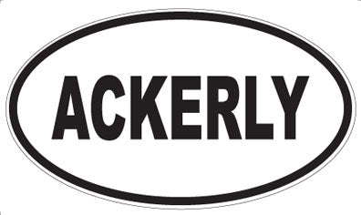 ACKERLY - Oval Magnet