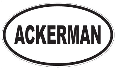 ACKERMAN - Oval Sticker