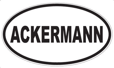ACKERMANN - Oval Magnet