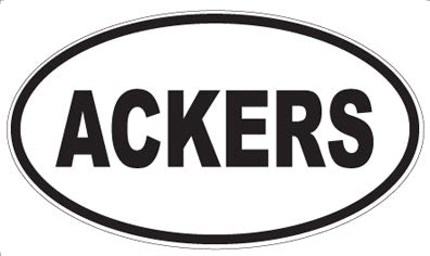 ACKERS - Oval Sticker