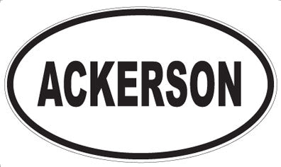 ACKERSON - Oval Sticker