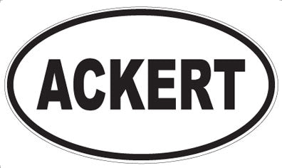 ACKERT - Oval Sticker